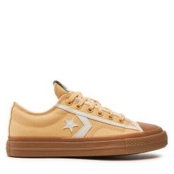 Trampki Converse. Żółte trampki Converse, bez wzorów, bez zapięcia. Za 239.99 zł.