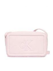 Calvin Klein Torebka Bold Ck Camera Bag LV04F3220G Różowy. Czerwone listonoszki Calvin Klein, bez wzorów, ze skóry, bez dodatków. Za 329.99 zł.