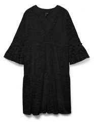 Vero Moda Sukienka w kolorze czarnym rozmiar: L. Czarne sukienki Vero Moda, l, bez wzorów, z bawełny, bez kołnierzyka, bez ramiączek, mini. Za 128.95 zł.