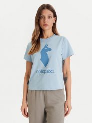 Cotopaxi T-Shirt Llama F25474W1529 Błękitny Regular Fit. Niebieskie t-shirty Cotopaxi, xs, bez wzorów, z syntetyku, bez kołnierzyka, bez ramiączek. Za 159.99 zł.