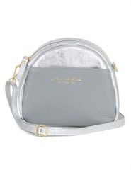 Anna Morellini Skórzana torebka "Romilda" w kolorze szaro-srebrnym - 22 x 19 x 10 cm rozmiar: onesize. Szare torby na ramię Anna Morellini, bez wzorów, z materiału, na ramię, bez dodatków. Za 217.99 zł.