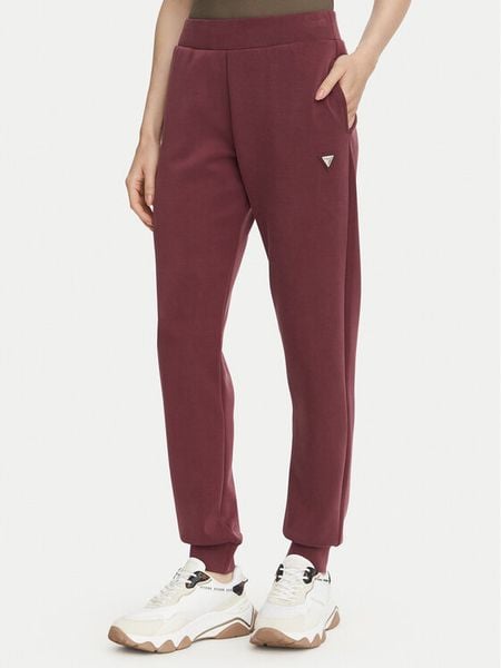 Guess Spodnie dresowe V4YB08 KCAY2 Bordowy Regular Fit. Czerwone spodnie dresowe Guess, xl, z aplikacjami, z dresówki. Za 344.99 zł.