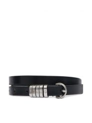 PINKO Pasek Damski Saddle Belt H1,2 20252 PLT01 105479.A1AC Czarny. Czarne paski Pinko, bez wzorów, ze skóry. Za 589.99 zł.