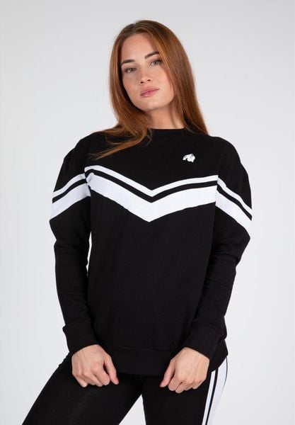 Hailey Duża bluza - Czarny. Czarne bluzy GORILLA WEAR, xs, bez wzorów, z bawełny, bez kaptura. Za 257.05 zł.