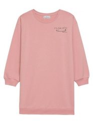 Danamade Sukienka "Delena" w kolorze jasnoróżowym rozmiar: XL. Różowe sukienki Danamade, na co dzień, xl, bez wzorów, z bawełny, bez kołnierzyka, bez ramiączek, mini, proste. Za 93.07 zł.