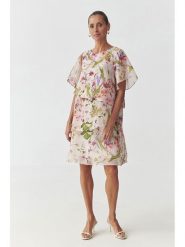 TATUUM Sukienka w kolorze jasnoróżowo-zielonym rozmiar: 44. Różowe sukienki Tatuum, bez wzorów, bez kołnierzyka, bez ramiączek, midi. Za 190.95 zł.