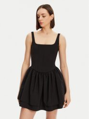 Imperial Sukienka koktajlowa AFHMIQD Czarny. Czarne sukienki Imperial, s, bez wzorów, z syntetyku, wizytowe, bez kołnierzyka, bez ramiączek. Za 379.99 zł.