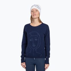 Sweter damski Rossignol Jcc Lina Pull. Niebieskie swetry Rossignol, bez wzorów, bez ramiączek. Za 869.99 zł.