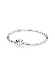 Pandora Srebrna bransoletka rozmiar: 17 cm. Szare bransoletki Pandora, srebrne. Za 230.95 zł.