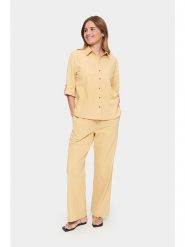 SAINT TROPEZ Koszula w kolorze beżowym rozmiar: L. Brązowe koszule Saint Tropez, l, bez wzorów, z bawełny, bez kołnierzyka, bez ramiączek. Za 85.95 zł.
