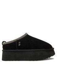 Liu Jo Klapki Jane 02 SF4239 PX002 Czarny. Czarne klapki Liu Jo, bez wzorów, ze skóry, bez obcasa. Za 359.99 zł.