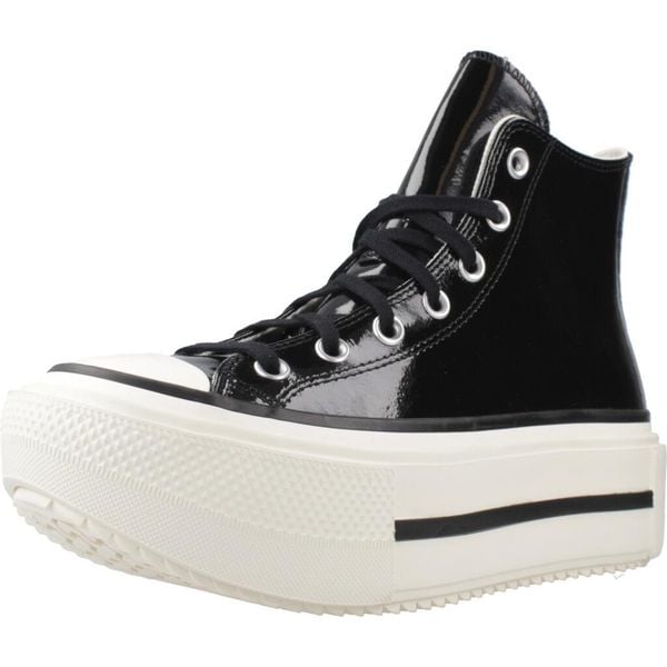 Buty CONVERSE CHUCK TAYLOR ALL STAR LIFT DOUBLE STACK PLATFORM PATENT LEATHER Cz. Czarne trekkingi Converse, z lakierowanej skóry, trekkingowe. Za 690.00 zł.
