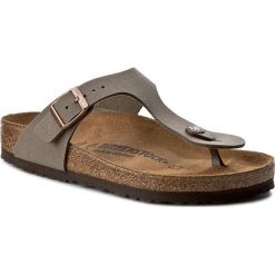 Japonki BIRKENSTOCK - Gizeh 0043391 Stone. Szare klapki Birkenstock, bez wzorów, ze skóry ekologicznej, bez obcasa. W wyprzedaży za 199.00 zł.