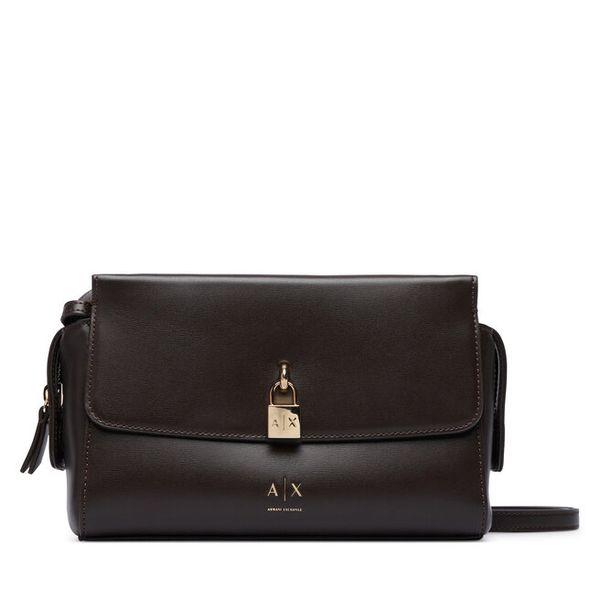 Torebka Armani Exchange. Brązowe listonoszki Armani Exchange, bez wzorów, bez dodatków. Za 614.99 zł.