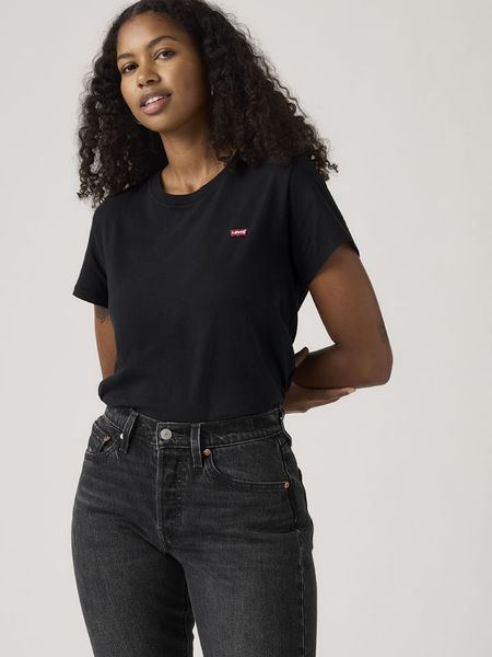Levi's Koszulka w kolorze czarnym rozmiar: XS. Czarne bluzki Levi's®, s, bez wzorów, z bawełny, bez kołnierzyka, bez ramiączek. Za 55.95 zł.