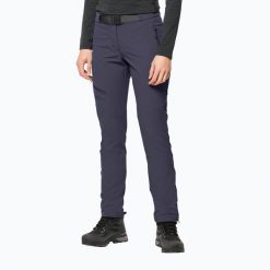 Spodnie softshell damskie Jack Wolfskin Holdsteig. Szare spodnie narciarskie Jack Wolfskin, bez wzorów, z softshellu. Za 289.99 zł.
