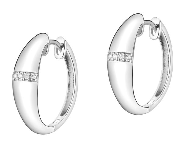 Kolczyki srebrne z cyrkoniami - koła. Szare kolczyki Apart, z cyrkonią, srebrne. Za 209.00 zł.