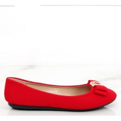 Baleriny damskie czerwone JM6675Q Rojo. Czerwone baleriny ButyModne, bez wzorów, z materiału, bez obcasa. W wyprzedaży za 69.00 zł.