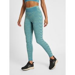 Legginsy damskie Hummel MT Saga. Niebieskie legginsy Hummel, l, bez wzorów, na jogę i pilates. Za 170.00 zł.