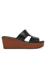 Lasocki Klapki WI16-NYASA-01 Czarny. Czarne klapki Lasocki, bez wzorów, ze skóry, bez obcasa. Za 169.99 zł.