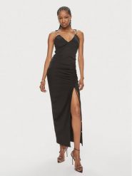Babylon Sukienka wieczorowa E00796 Czarny Regular Fit. Czarne sukienki Babylon, bez wzorów, z syntetyku, wizytowe, bez kołnierzyka, bez ramiączek. Za 749.99 zł.