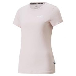 Koszulka fitens damska Puma ESS+ Embroidery Tee. Czerwone bluzki Puma, s, bez wzorów, sportowe, bez kołnierzyka, bez ramiączek. Za 89.00 zł.