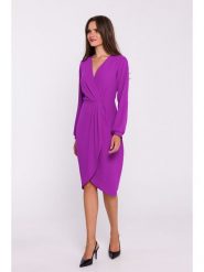 Stylove Sukienka w kolorze fioletowym rozmiar: XXL. Różowe sukienki Stylove, na co dzień, xxl, bez wzorów, bez kołnierzyka, bez ramiączek, midi, proste. Za 286.45 zł.