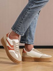 Sixth Sens Sneakersy w kolorze pomarańczowo-jasnobrązowo-kremowym rozmiar: 37. Brązowe trampki Sixth Sens, bez wzorów, bez zapięcia. Za 131.95 zł.