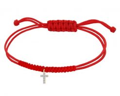 Bransoletka z elementami żółtego złota z diamentami - krzyż - 0,01 ct - próba 375. Żółte bransoletki Apart, z diamentem, złote. Za 499.00 zł.