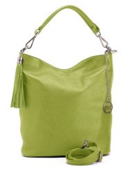 Mia Tomazzi Skórzana torebka "Sabaudia" w kolorze zielonym - 26 x 28 x 12 cm rozmiar: onesize. Zielone torby na ramię Mia Tomazzi, bez wzorów, z materiału, na ramię, bez dodatków. Za 239.99 zł.