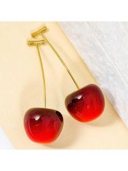 MENTHE À L'O Pozłacane kolczyki rozmiar: onesize. Czerwone kolczyki MENTHE À L'O, pozłacane, z zapięciem typu bigiel. Za 135.49 zł.