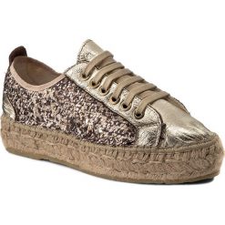 Espadryle EVA MINGE - Marcela 1A 17MJ1372154ES 611. Żółte espadryle Eva Minge, bez wzorów, ze skóry, bez obcasa, na płaskiej podeszwie, bez zapięcia. W wyprzedaży za 169.00 zł.