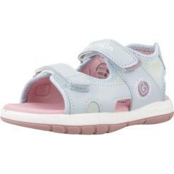 Sandały GARVALIN 242817G Niebieski. Niebieskie sandały Garvalin, bez wzorów, z materiału, bez obcasa, bez zapięcia. Za 101.99 zł.
