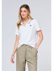 Polo Sylt Koszulka polo w kolorze białym rozmiar: L. Białe bluzki Polo Sylt, l, bez wzorów, bez kołnierzyka, bez ramiączek. Za 127.65 zł.