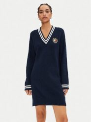 Tommy Jeans Sukienka dzianinowa DW0DW19810 Granatowy Relaxed Fit. Niebieskie sukienki Tommy Jeans, s, bez wzorów, z dzianiny, bez kołnierzyka, bez ramiączek. Za 319.99 zł.