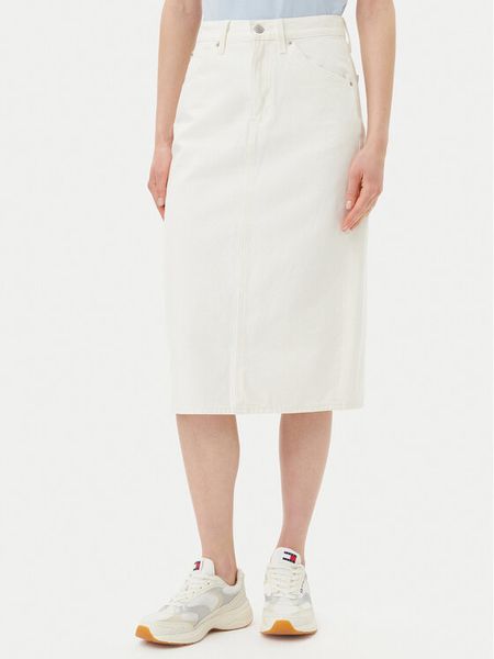 Levi's® Spódnica jeansowa 001VH-0002 Écru Regular Fit. Spódnice s, bez wzorów, z bawełny. Za 229.99 zł.