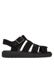 Calvin Klein Jeans Sandały Fisherman Hw Sandal Lth YW0YW01962 Czarny. Czarne sandały Calvin Klein Jeans, bez wzorów, z jeansu, bez obcasa, na płaskiej podeszwie, bez zapięcia. Za 259.99 zł.