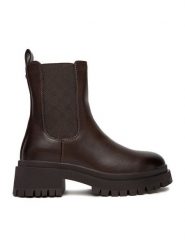 Nine West Sztyblety CEO-BASIMA-01 Brązowy. Brązowe botki Nine West, bez wzorów, z materiału, bez obcasa, na płaskiej podeszwie, bez zapięcia. Za 279.99 zł.