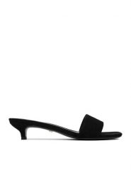 GINO ROSSI Klapki EO-V2229-111-5 Czarny. Czarne klapki Gino Rossi, bez wzorów, ze skóry, bez obcasa. Za 299.99 zł.