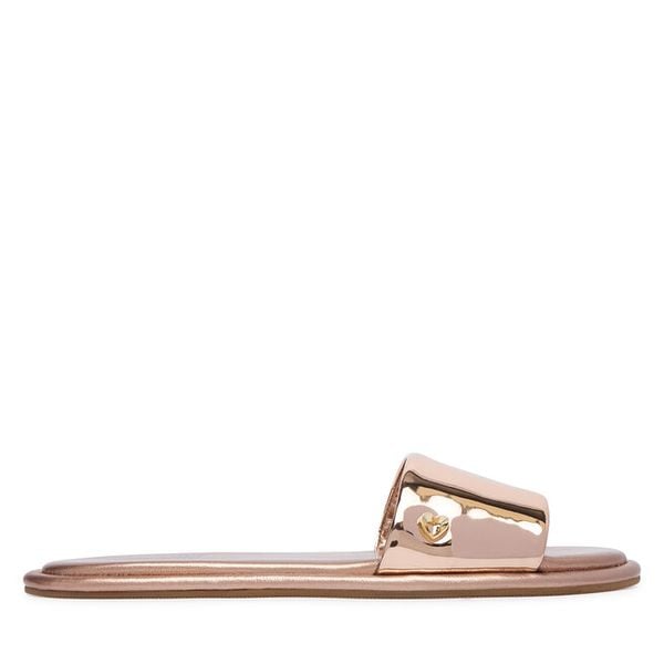 Klapki LOVE MOSCHINO. Czerwone klapki Love Moschino, bez wzorów, bez obcasa. Za 809.99 zł.