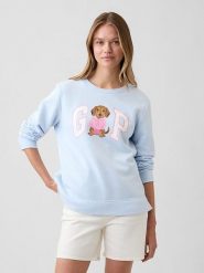 GAP Bluza w kolorze błękitnym rozmiar: XL. Niebieskie bluzy GAP, s, bez wzorów, z materiału, bez kaptura. Za 75.34 zł.