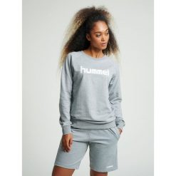 Bluza do piłki ręcznej damska Hummel Go Cotton Logo Sweatshirt Woman. Szare bluzy Hummel, xs, bez wzorów, bez kaptura. Za 188.00 zł.