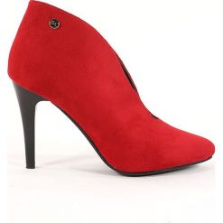 BOTKI DAMSKIE SER 12791 CZE. Botki Sergio Leone, bez wzorów, z materiału, bez obcasa, bez zapięcia. Za 69.00 zł.
