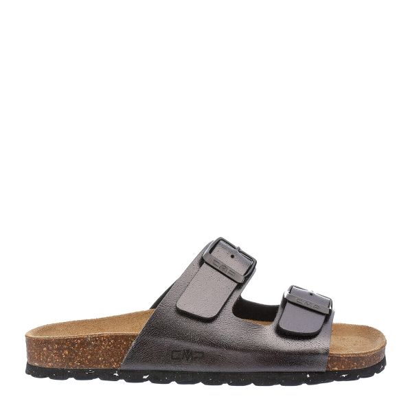 Klapki damskie CMP ECO THALITHA. Czarne klapki CMP, bez wzorów, bez obcasa. W wyprzedaży za 119.99 zł.