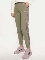 EA7 Emporio Armani Spodnie dresowe 6DTP81 TJUXZ 1898 Zielony Regular Fit. Zielone spodnie dresowe EA7 Emporio Armani, xl, bez wzorów, z bawełny. Za 239.99 zł.