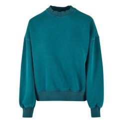 Bluza Damska Stone Wash Crew Neck Oversized SweaT-shirt. Niebieskie bluzy Urban Classics, xl, bez wzorów, bez kaptura. Za 179.99 zł.