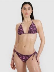 4F Góra od bikini damska - fioletowa L. Fioletowe szorty 4f, bez wzorów, z elastanu, eleganckie. Za 59.99 zł.