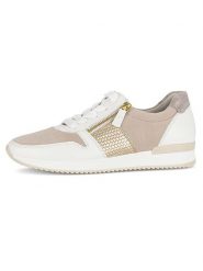 Gabor Skórzane sneakersy w kolorze biało-beżowym rozmiar: 38. Białe trampki Gabor, bez wzorów, bez zapięcia. Za 264.15 zł.
