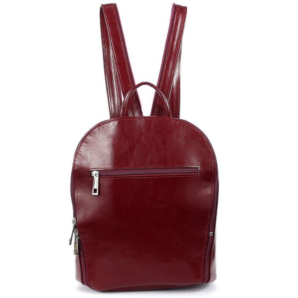 Plecak skórzany damski DAN-A T335 bordowy. Czerwone plecaki DAN-A, bez wzorów, ze skóry. Za 259.99 zł.