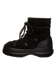 Moon Boot Skórzane botki zimowe "Luna" w kolorze czarnym rozmiar: 35. Czarne botki Moon Boot, na zimę, bez wzorów, z materiału, bez obcasa, bez zapięcia. Za 544.95 zł.